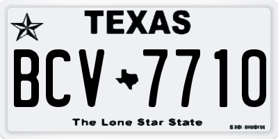 TX license plate BCV7710