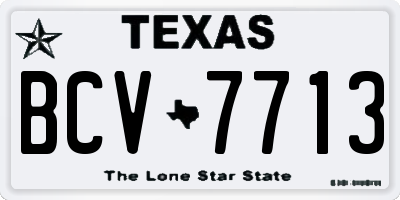 TX license plate BCV7713