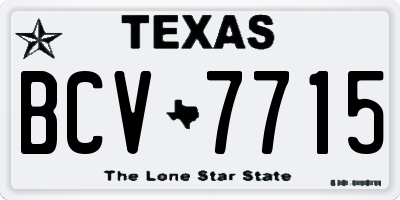 TX license plate BCV7715