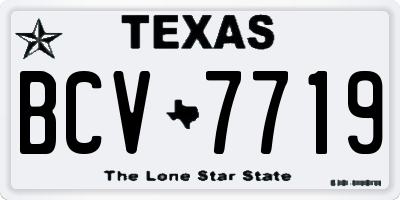 TX license plate BCV7719