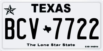 TX license plate BCV7722
