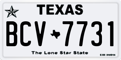 TX license plate BCV7731