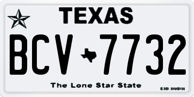 TX license plate BCV7732