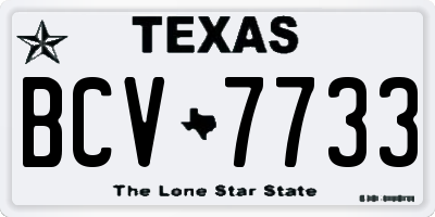 TX license plate BCV7733