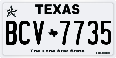 TX license plate BCV7735