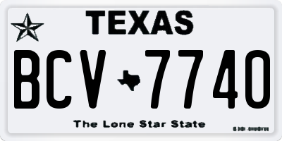 TX license plate BCV7740
