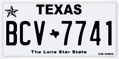TX license plate BCV7741
