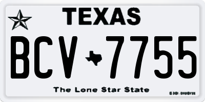 TX license plate BCV7755
