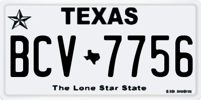 TX license plate BCV7756