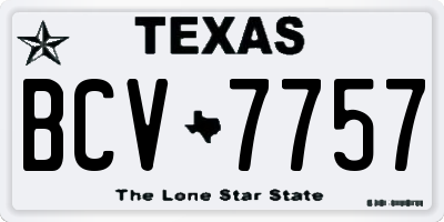 TX license plate BCV7757