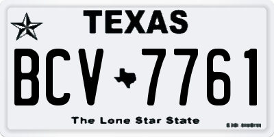 TX license plate BCV7761