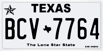 TX license plate BCV7764