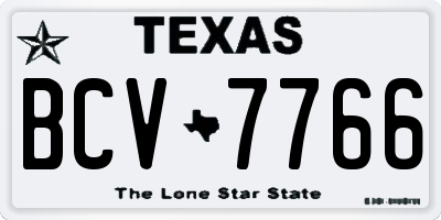 TX license plate BCV7766