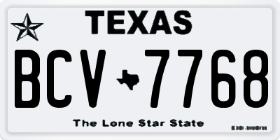 TX license plate BCV7768