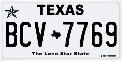 TX license plate BCV7769