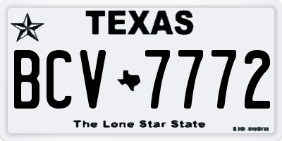 TX license plate BCV7772