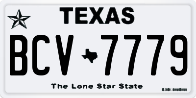TX license plate BCV7779