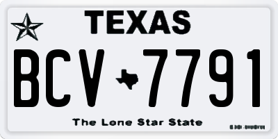 TX license plate BCV7791