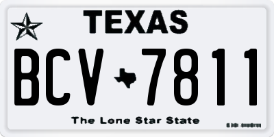 TX license plate BCV7811