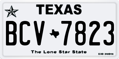 TX license plate BCV7823