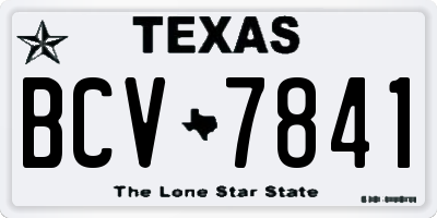 TX license plate BCV7841