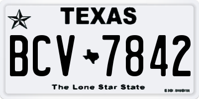 TX license plate BCV7842
