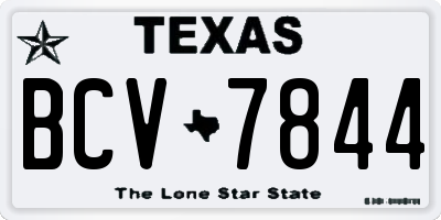 TX license plate BCV7844