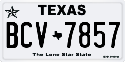 TX license plate BCV7857
