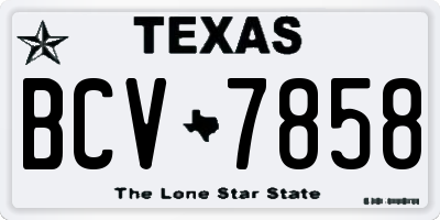 TX license plate BCV7858