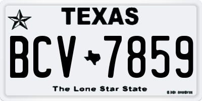TX license plate BCV7859