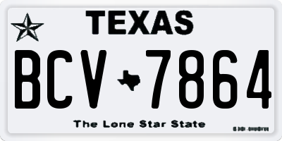TX license plate BCV7864