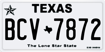 TX license plate BCV7872