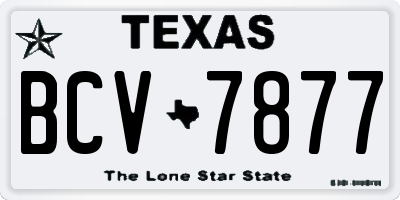TX license plate BCV7877