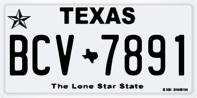 TX license plate BCV7891