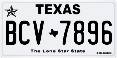 TX license plate BCV7896