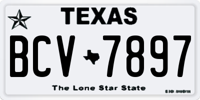 TX license plate BCV7897