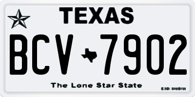 TX license plate BCV7902