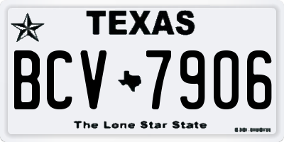 TX license plate BCV7906