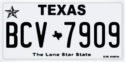 TX license plate BCV7909