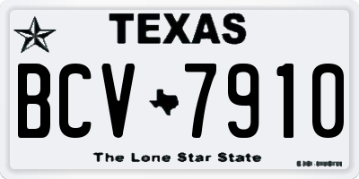 TX license plate BCV7910
