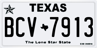 TX license plate BCV7913