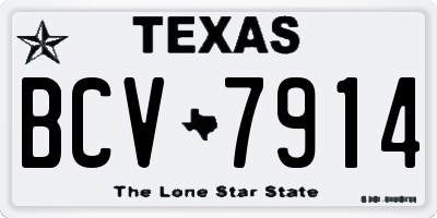 TX license plate BCV7914