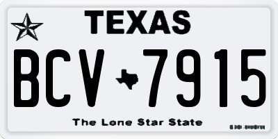 TX license plate BCV7915