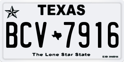 TX license plate BCV7916