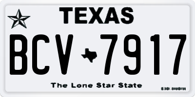 TX license plate BCV7917