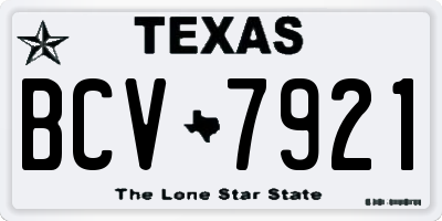 TX license plate BCV7921