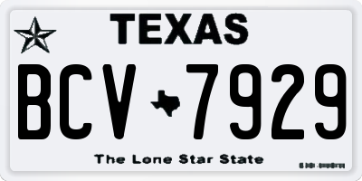 TX license plate BCV7929