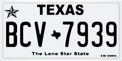 TX license plate BCV7939