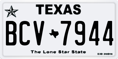 TX license plate BCV7944
