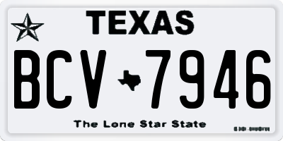 TX license plate BCV7946